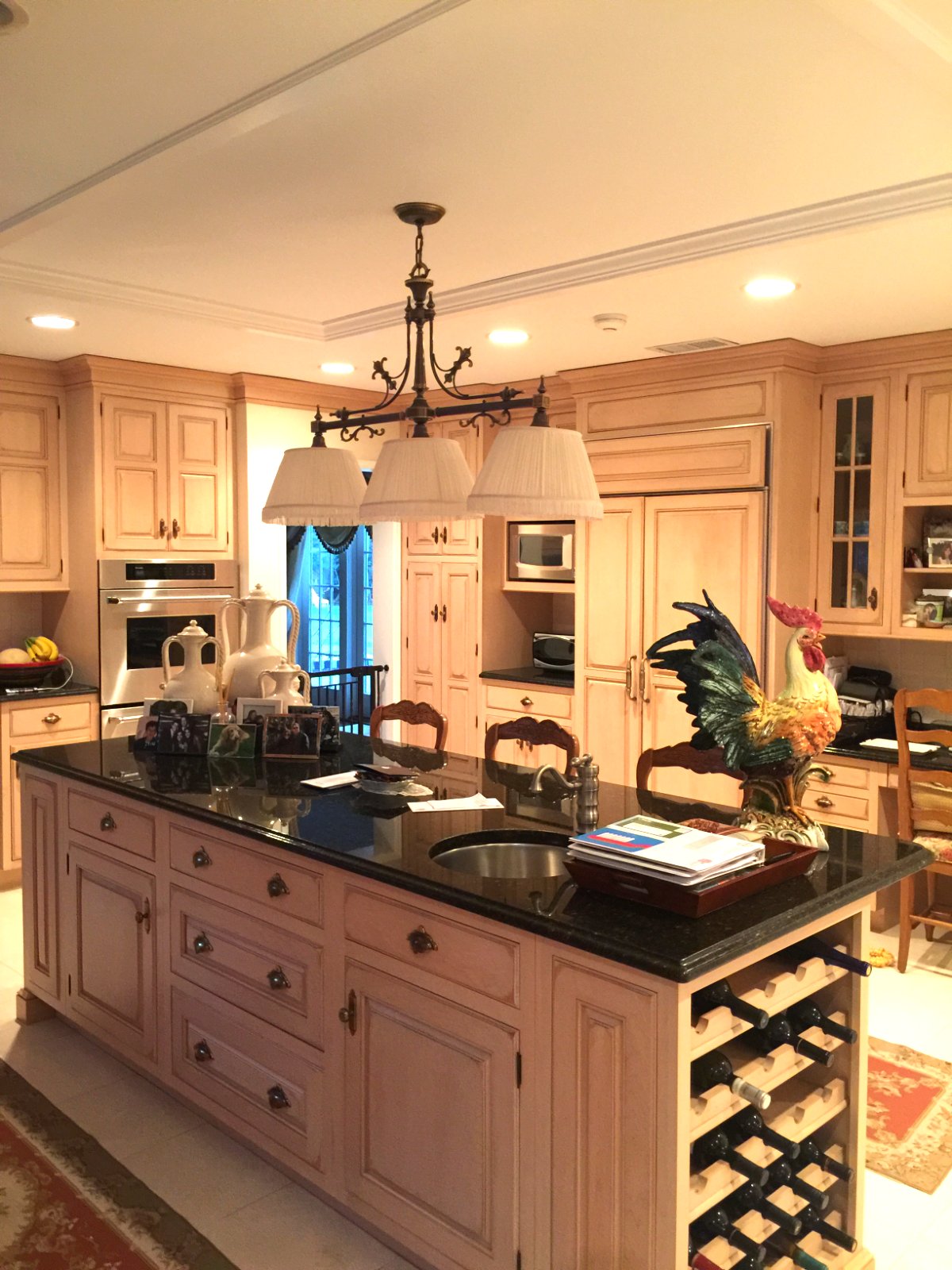 Hand-painted cream cabinetry