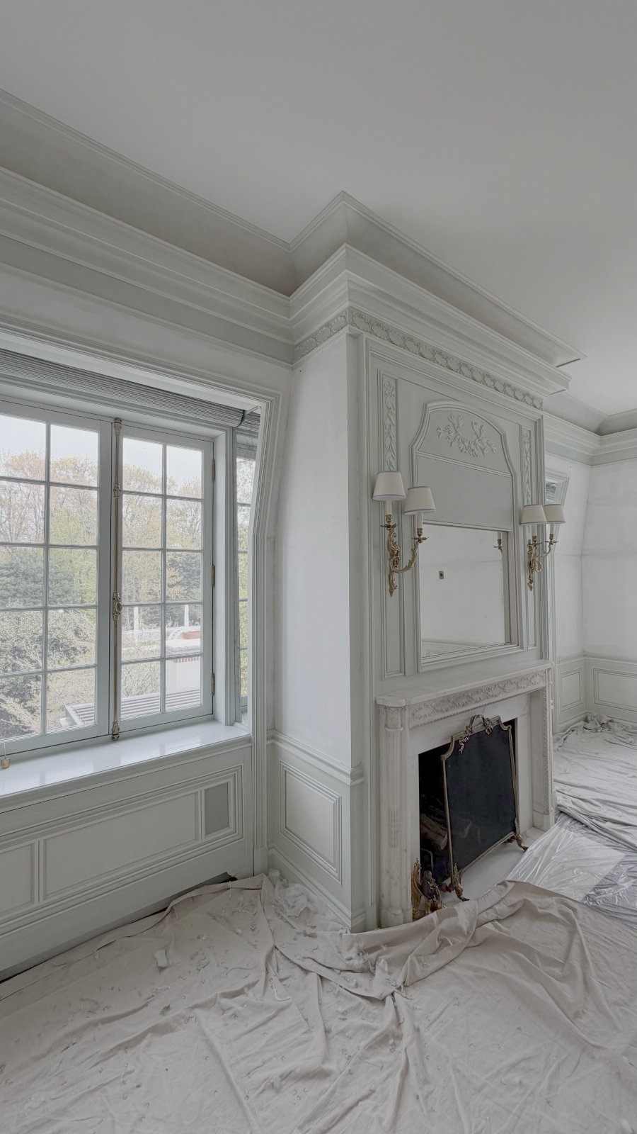 Painted paneled room